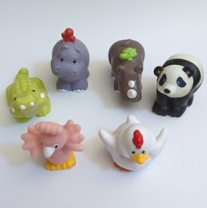 Set of Six Vintage Fisher-Price Little People Animal Figures